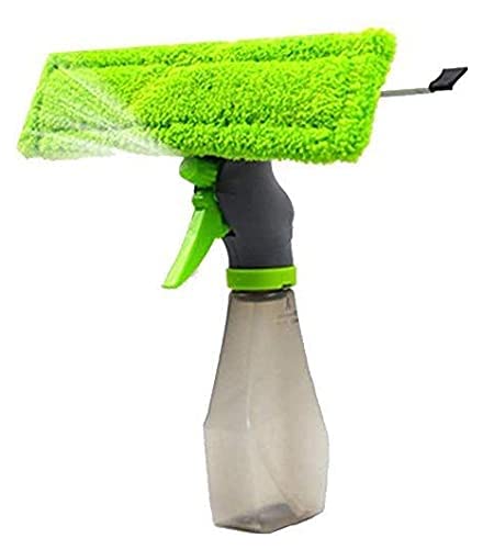 Maharaj Special Services, 3 in 1 Spray Type Microfiber Easy Glass Cleaning Brush & Wiper for Car Window, Mirror, Glass, Floor, Cleaner Spray
