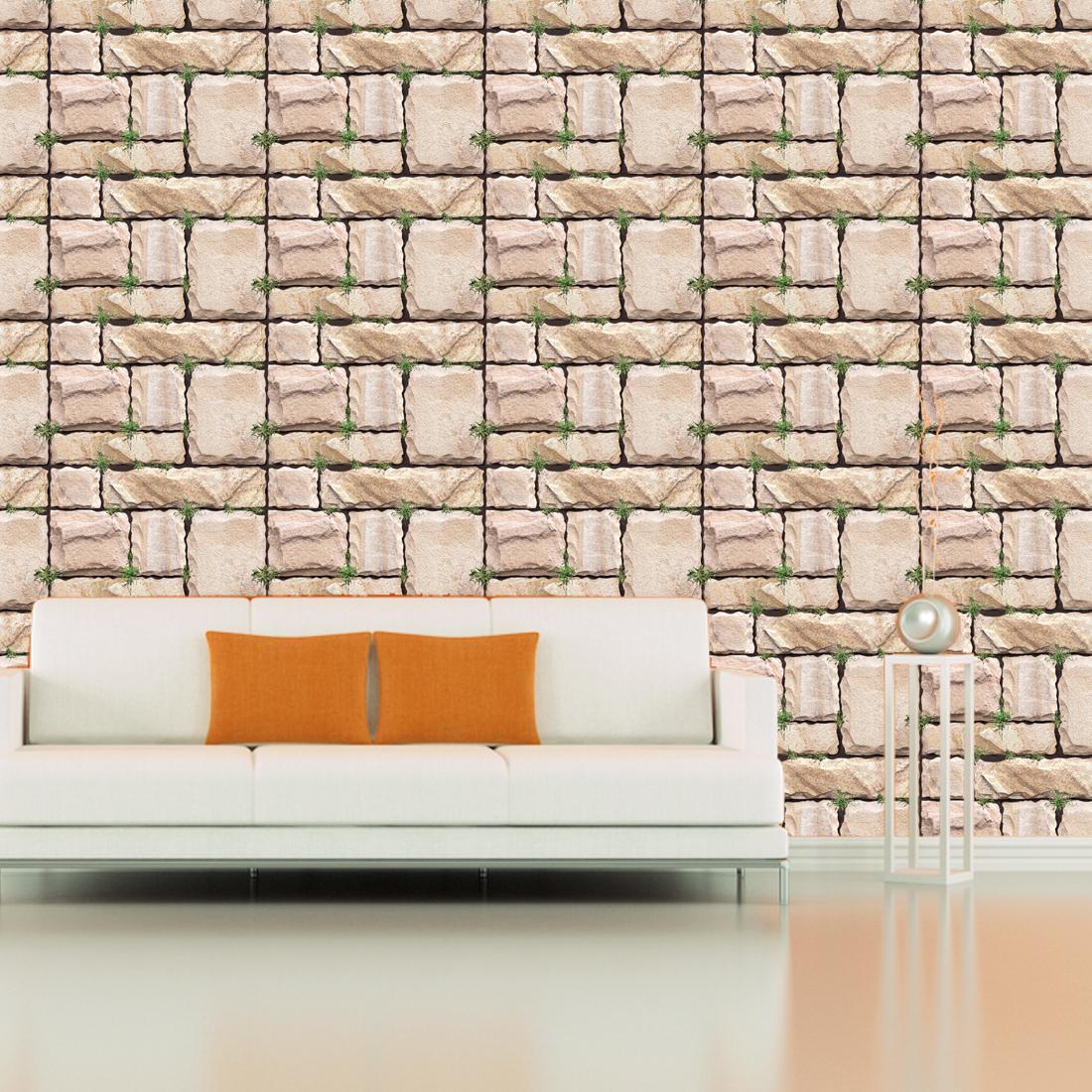 WallDaddy Self Adhesive Wallpaper For Wall (300x40)Cm Wall Sticker |Design BigStoneGrass